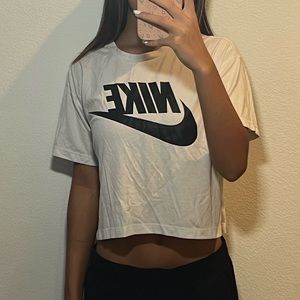 NIKE logo crop top tee shirt